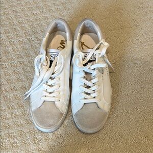 White and Silver Sneakers